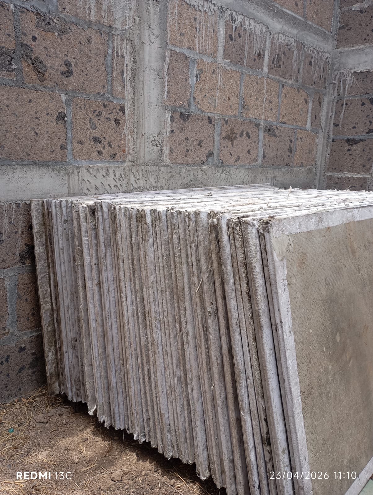 Inventario de láminas Durock listas para instalación